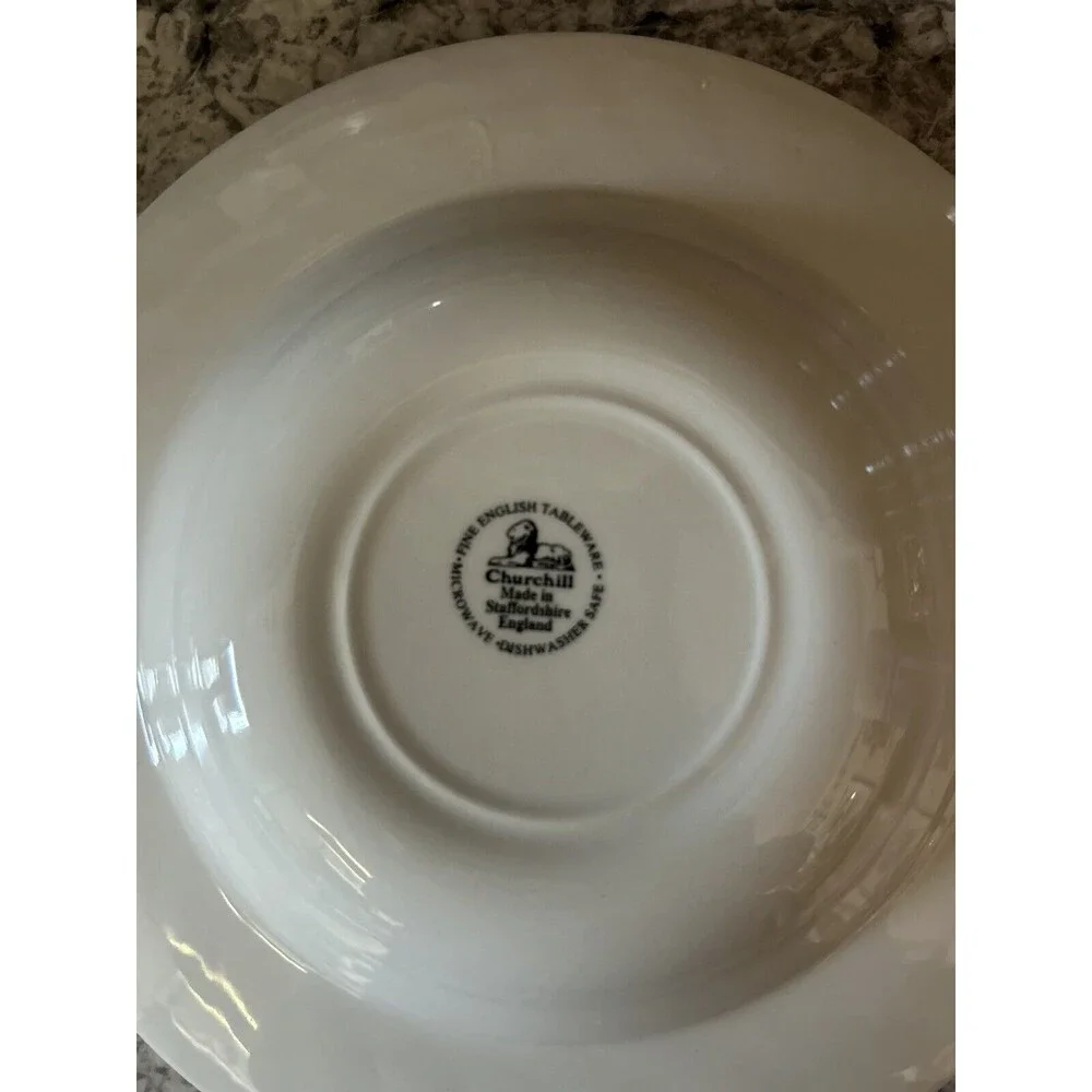 Churchill Briar Rose Staffordshire England Set Of 4 Soup Cereal Bowls Excellent!